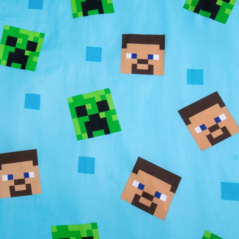 Minecraft dekbedovertrek 140 x 200 cm van 100% katoen, Glow in the dark
