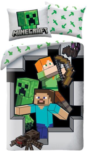 Minecraft dekbedovertrek Sword - Multicolor - 140 x 200 cm - 100% katoen