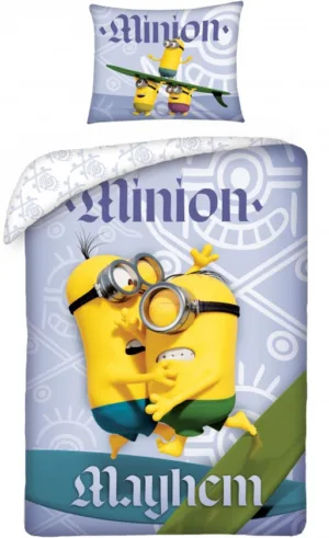 Minions dekbedovertrek Surfing - Multicolor - 140 x 200 cm - 100% katoen