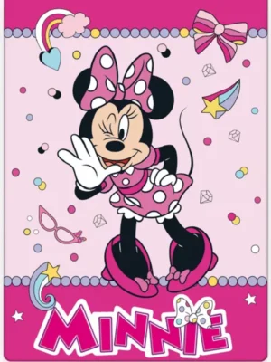 Disney Minnie Mouse plaid whisper 100 x 140 cm - Roze - 100 x 140 cm - 100% Polyester
