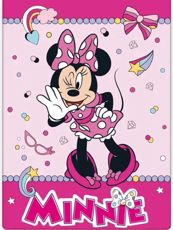 Disney Minnie Mouse plaid whisper 100 x 140 cm - Roze - 100 x 140 cm - 100% Polyester