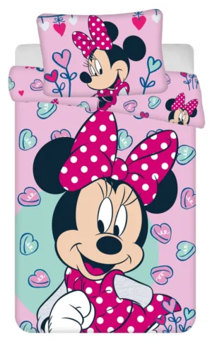 Disney Minnie Mouse dekbedovertrek sweet - Roze - 100 x 135 cm - Katoen