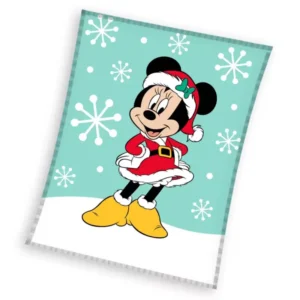 Disney Minnie Mouse fleece deken kerst 130 x 160 cm - Multicolor - 130 x 160 cm - 100% Polyester