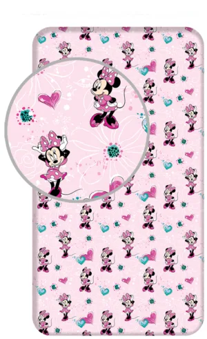 Disney Minnie Mouse hoeslaken roze Eenpersoons - Roze - 90 x 200 cm - 100% katoen