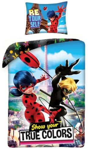 Miraculous dekbedovertrek True Colors 140 x 200 cm - Multicolor - 140 x 200 cm - 100% katoen