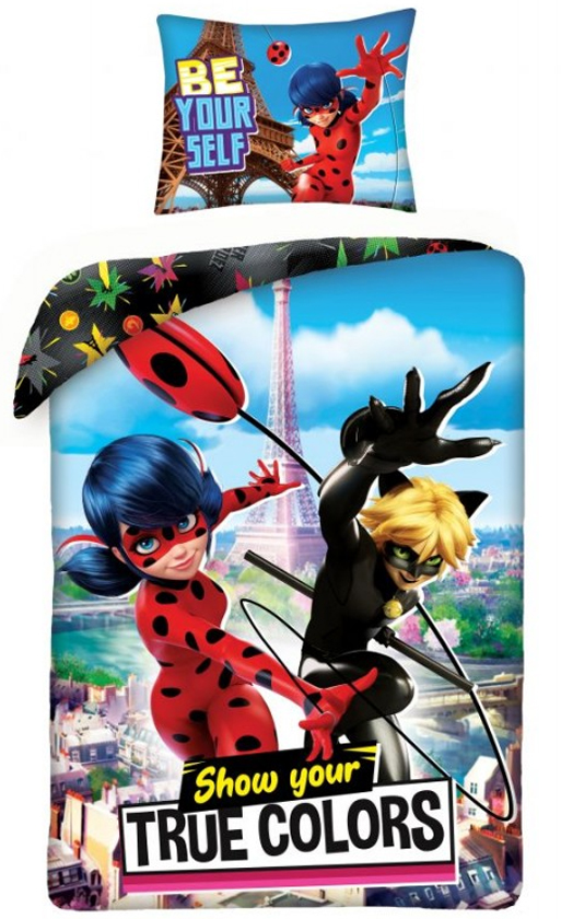 Miraculous dekbedovertrek True Colors 140 x 200 cm - Multicolor - 140 x 200 cm - 100% katoen