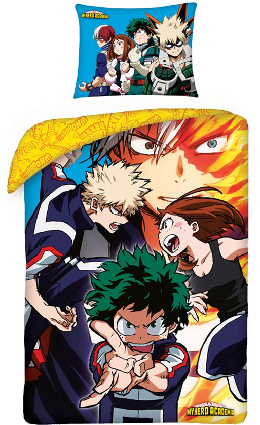 My Hero Academia dekbedovertrek Team 140 x 200 cm - Multicolor - 140 x 200 cm - 100% katoen