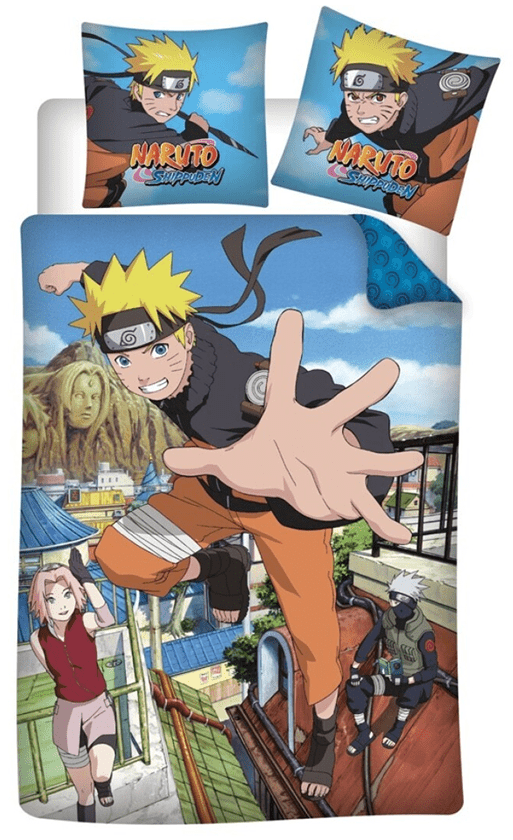 Naruto dekbedovertrek eenpersoons 140 x 200 cm Katoen 65 x - Multicolor - 140 x 200 cm - 100% katoen