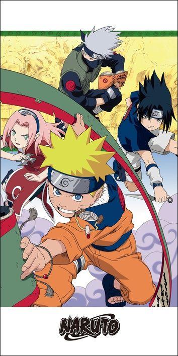 Naruto strandlaken ready 70 x 140 cm - Multicolor - 70 x 140 cm - 100% katoen