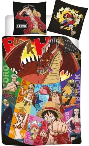 One Piece dekbedovertrek Punk Polyester - Multicolor - 140 x 200 cm - 100% Polyester