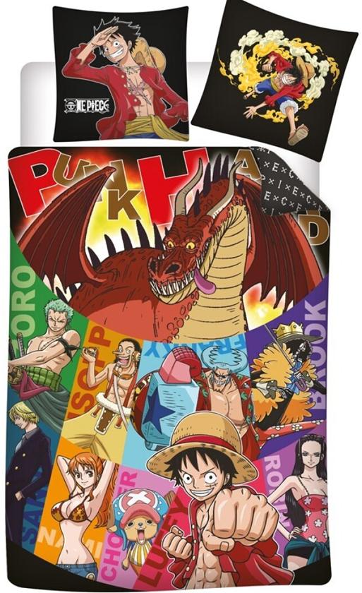 One Piece dekbedovertrek Punk Polyester - Multicolor - 140 x 200 cm - 100% Polyester