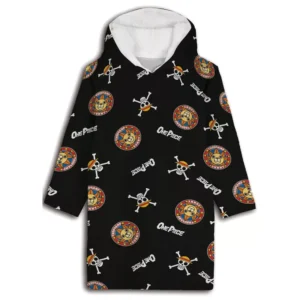 One Piece fleece deken Zwart - Zwart - 7 - 14 jaar - 100% Polyester