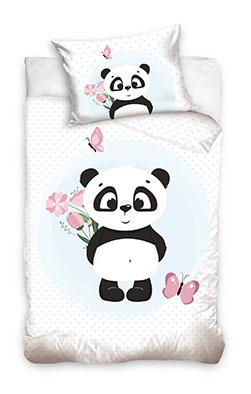 Pandabeer BABY - Sweet Home dekbedovertrek - Blauw - 90 x 120 cm - Katoen