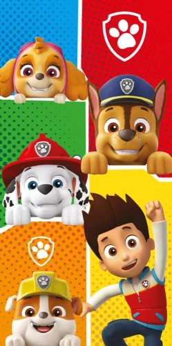Paw Patrol strandlaken blocks 70 x 140 cm - Multicolor - 70 x 140 cm - 100% katoen