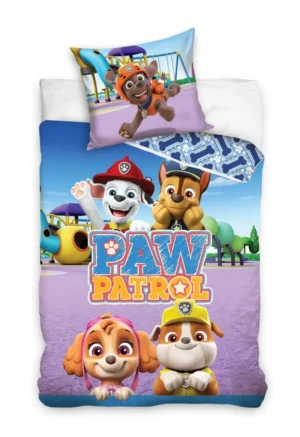 Paw Patrol dekbedovertrek playground 140 x 200 cm - Paars - 140 x 200 cm - 100% katoen