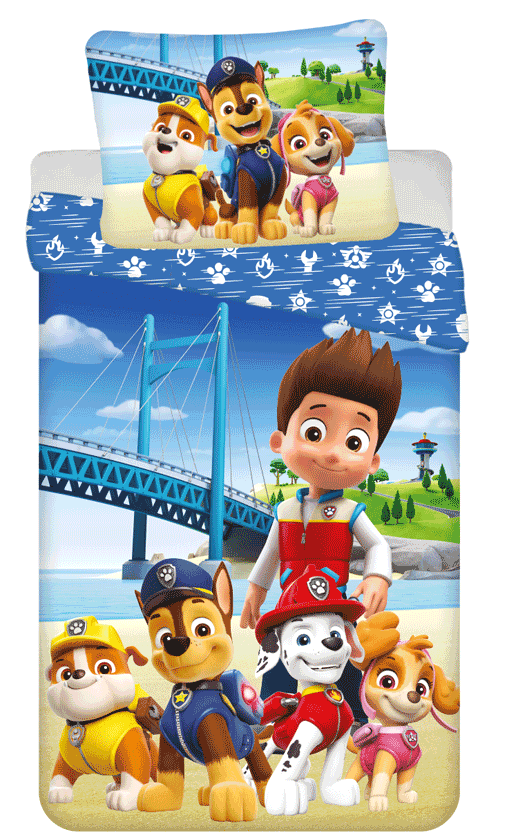 Paw Patrol dekbedovertrek Bridge 140 x 200 cm - Multicolor - 140 x 200 cm - 100% katoen