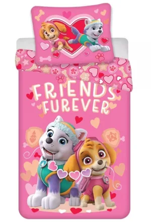 Paw Patrol dekbedovertrek roze 140 x 200 cm - Roze - 140 x 200 cm - 100% katoen