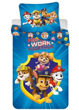 Paw Patrol dekbedovertrek Hero's Work Together 140 x 200 cm - Multicolor - 140 x 200 cm - 100% katoen