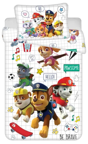 Paw Patrol dekbedovertrek - Blauw/Wit - 100 x 135 cm