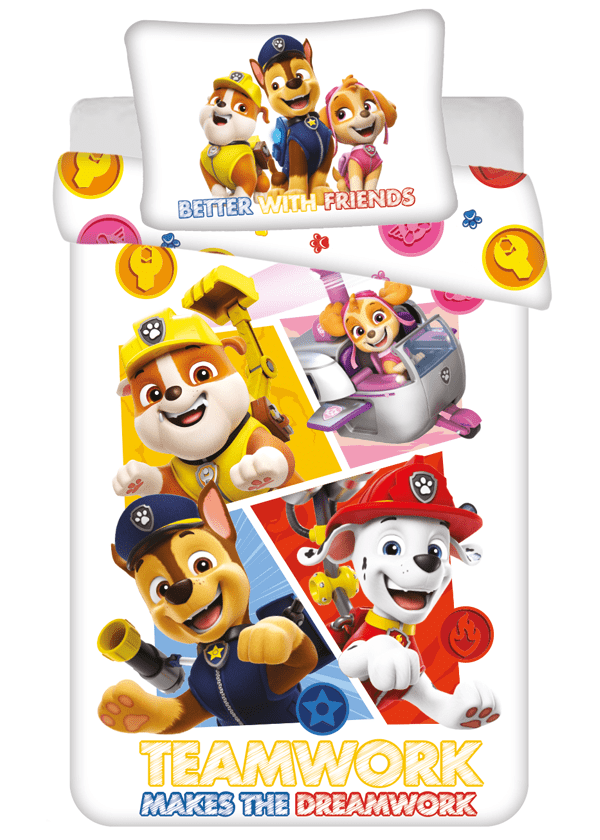 Paw Patrol dekbedovertrek Wit - Wit - 100 x 135 cm