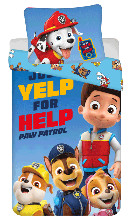 Paw Patrol dekbedovertrek Yelp for Help! - Multicolor - 140 x 200 cm - 100% katoen