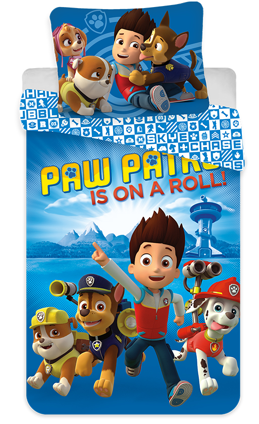Paw Patrol dekbedovertrek Patrol is on a Roll! - Multicolor - 140 x 200 cm - 100% katoen