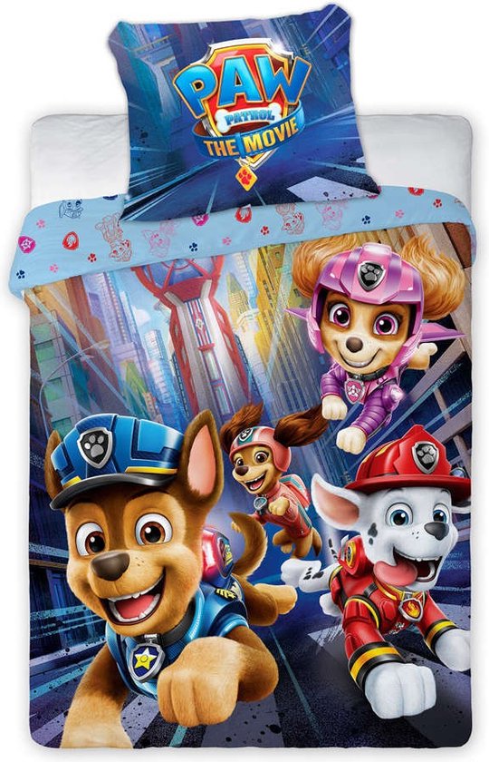 Paw Patrol dekbedovertrek - Multicolor - 100 x 135 cm - 100% katoen