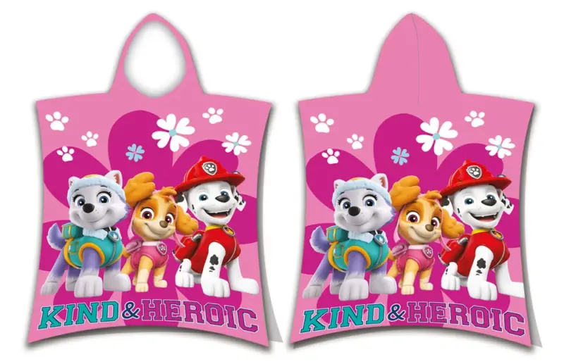 Kind & Heroic 50 x 115 cm badponcho van Paw Patrol, 50 x 115 cm