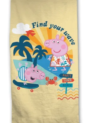 Peppa Pig handdoek 70 x 140 cm - Roze - 70 x 140 cm - 100% Polyester