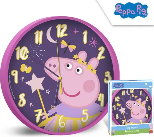 Peppa Pig klok 25 cm - Roze - foto 1