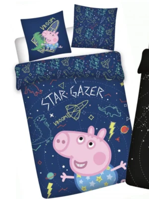 Peppa Pig dekbedovertrek Star Gazer Glow in the Dark 100 x 1 - Paars - 100 x 135 cm