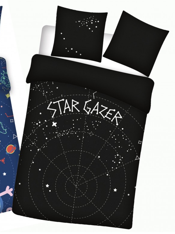 Star Gazer Glow in the Dark 100 x 1 overtrek van Peppa Pig, 100 x 135 cm, kussensloop 40 x 60 cm