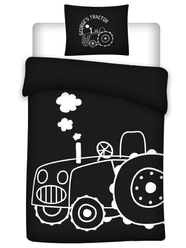 Tractor Glow in the Dark 100 x 135 C overtrek van Peppa Pig, 100 x 135 cm, kussensloop 40 x 60 cm