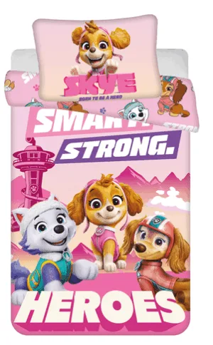 Paw Patrol dekbedovertrek Heroes - Roze - 100 x 135 cm
