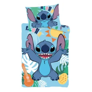 Lilo en Stitch dekbedovertrek - Blauw - 100 x 135 cm - 100% katoen