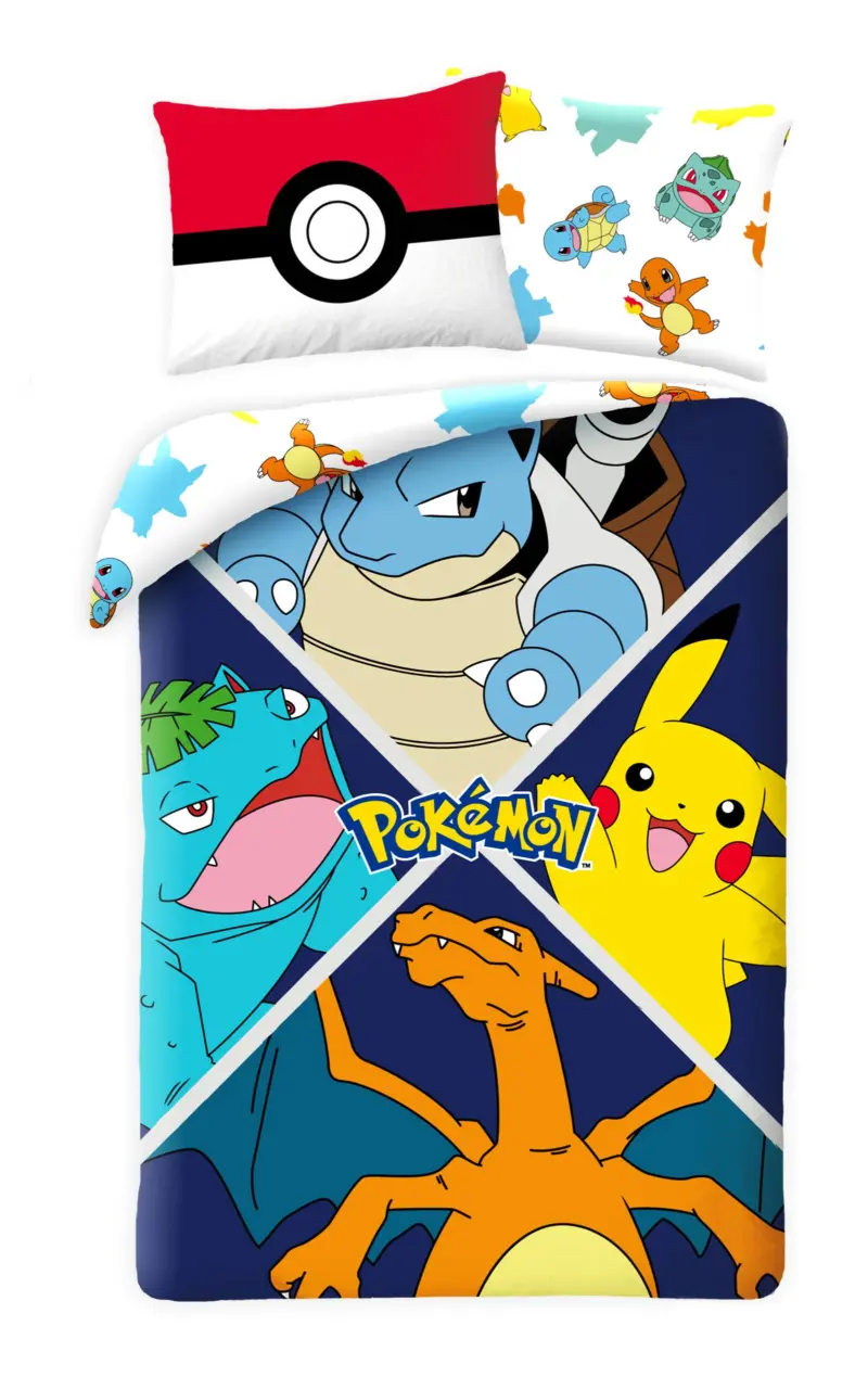Pokemon dekbedovertrek Charizard - Blauw - 140 x 200 cm - 100% Polyester