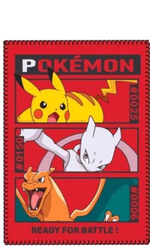 Pokemon plaid Pikachu - Rood - 100 x 140 cm - 100% Polyester