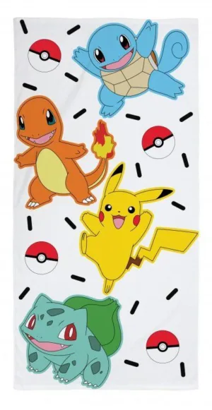 Pokemon strandlaken Starters 70 x 140 cm - Multicolor - 70 x 140 cm - 100% katoen