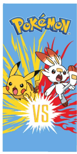 Pokemon strandlaken Pikachu en Scorbunny 70 x 140 cm - Multicolor - 70 x 140 cm - 100% katoen