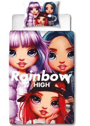 Rainbow High dekbedovertrek 140 x 200 cm - Oranje - 140 x 200 cm - 100% Polyester