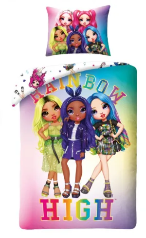 Rainbow High dekbedovertrek 140 x 200 cm - Oranje - 140 x 200 cm - 100% katoen