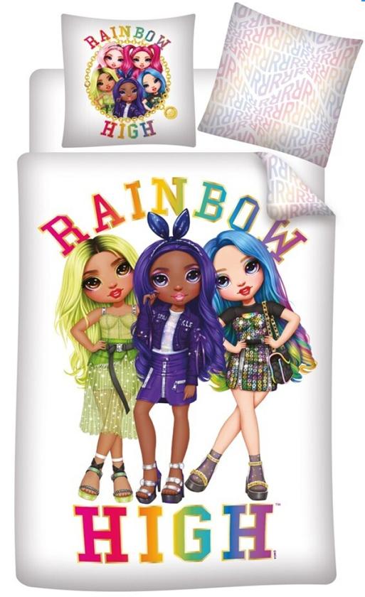 Rainbow High dekbedovertrek wit - Oranje - 140 x 200 cm - 100% Polyester