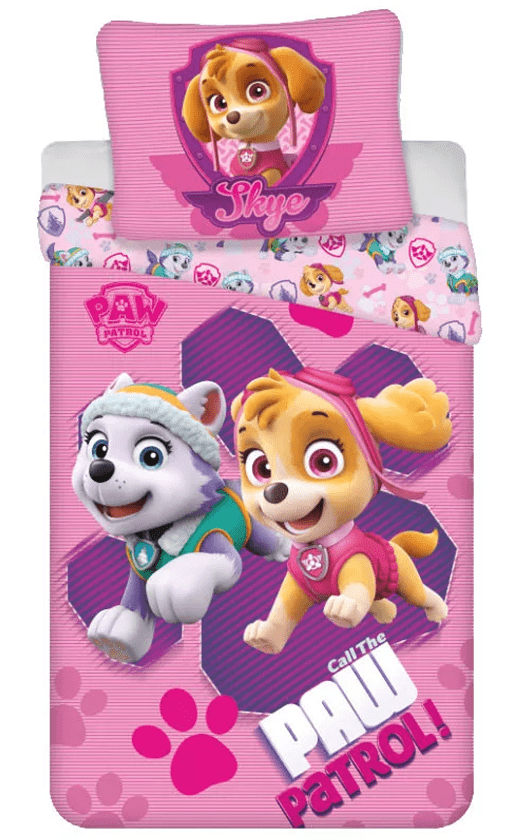 Paw Patrol dekbedovertrek 140 x 200 cm - Roze - 140 x 200 cm - 100% Polyester