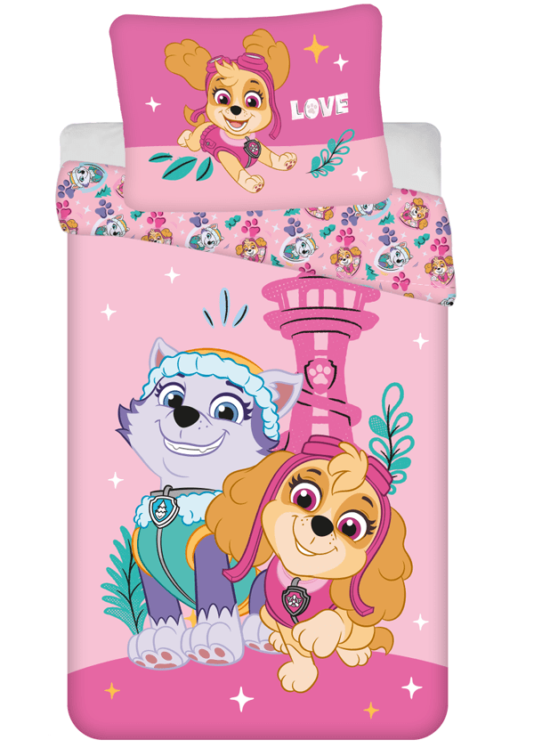 Paw Patrol dekbedovertrek roze - Roze - 100 x 135 cm