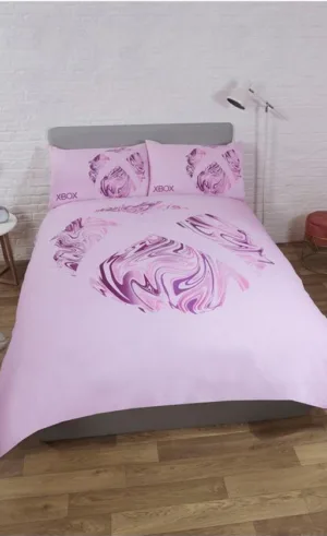 Xbox dekbedovertrek tweepersoons roze 200 x 200 cm - Multicolor - 200 x 200 cm - 48% katoen, 52% polyester