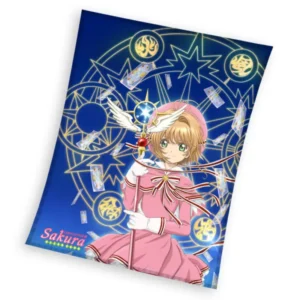 Sakura fleece deken - Blauw - 130 x 160 cm - 100% Polyester