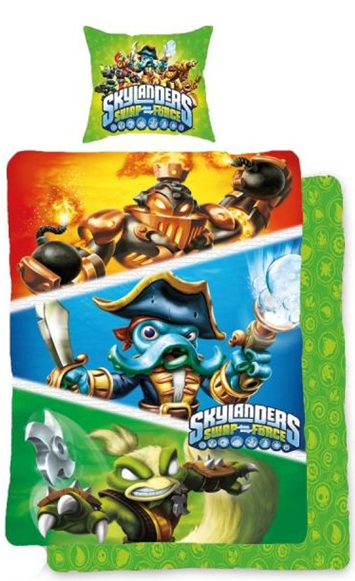 Skylanders dekbedovertrek Swap & Force 140 x 200 cm - Multicolor - 140 x 200 cm - 100% katoen