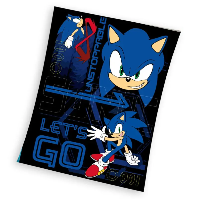 Sonic plaid Unstoppable - Zwart - 130 x 170 cm - 100% Polyester