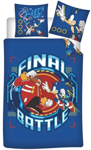 Sonic dekbedovertrek Final Battle 140 x 200 cm - Blauw - 140 x 200 cm - 100% katoen