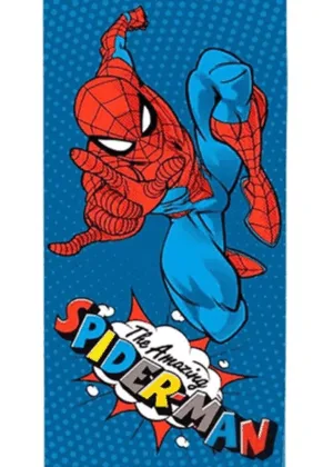 Spiderman strandlaken Amazing 70 x 140 cm katoen - Blauw/Rood - 70 x 140 cm - 100% katoen